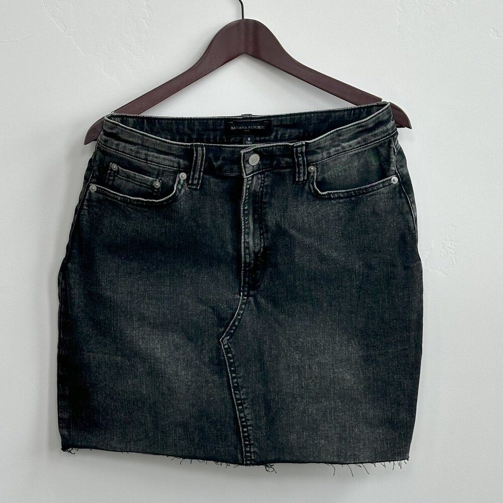 Banana Republic Factory Black Denim Skirt